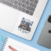Cartoon Sticker (Laptop met iPhone)
