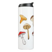 Cartoon stickers champignons thermosbeker (Gedraaid links)