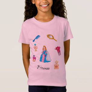 Cartoon stickers prinses en accessoires t-shirt