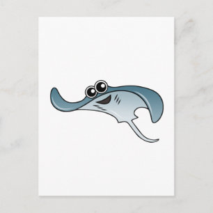 Cartoon Stingray Briefkaart