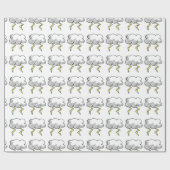 Cartoon Storm Cloud Rainy Day Design Cadeaupapier (Vlak)