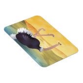 Cartoon struisvogels met kop in zand magneet (Rechterzijde)