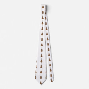 Cartoon Style Double Bass Stropdas