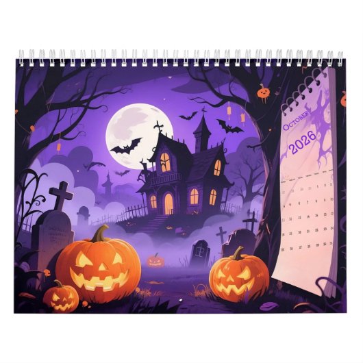 Cartoon-style Halloween art Kalender (Hoes)
