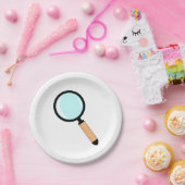 Cartoon Style Magnifying Glass Papieren Bordje (Feest)