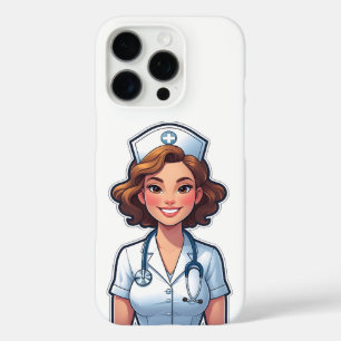 Cartoon Style Nurse - Schattigee medische held iPhone 16 Pro Hoesje