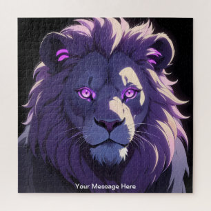 Cartoon Style Vibrant Kleurrijke Wildlife Lion Legpuzzel