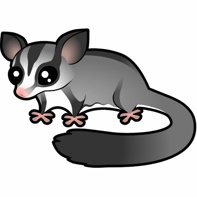 Cartoon Sugar Glider Fotobeeldje Magneet (Voorkant)
