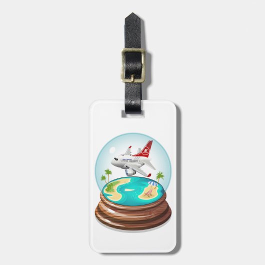 Cartoon Summer Cristal Ball Bagagelabel (Voorkant verticaal)