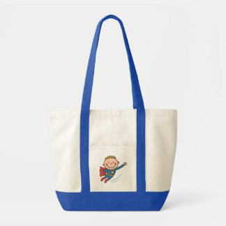 Cartoon Superheld Boy Vliegende Kinder T-shirt Tote Bag