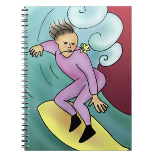 Cartoon Surfer Notitieboek