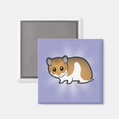 Cartoon Syrische Hamster Magneet (Voorkant / Achterkant)