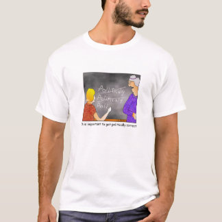 Cartoon T-shirt politiek corrigeren