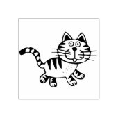 cartoon tabby cat art stamp rubberstempel (Afrduk)