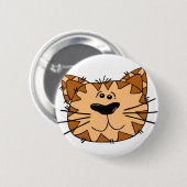 Cartoon Tabby Cat Face Ronde Button 5,7 Cm (Voorkant /achterkant)