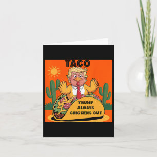 Cartoon Taco-Trump steekt altijd Sinaasappel uit Kaart
