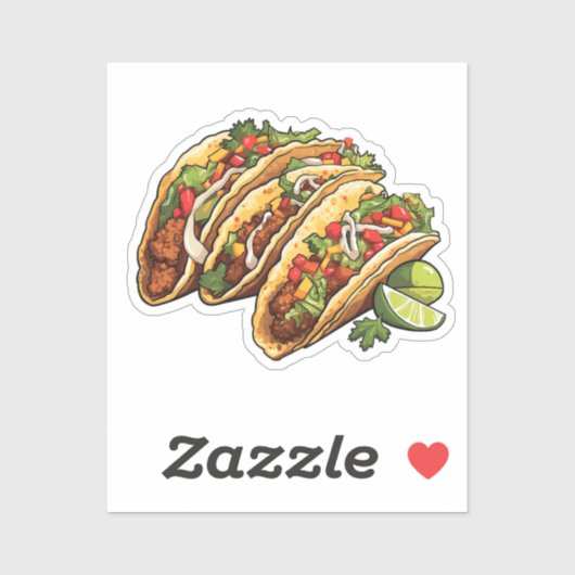 Cartoon taco's sticker (Vel)