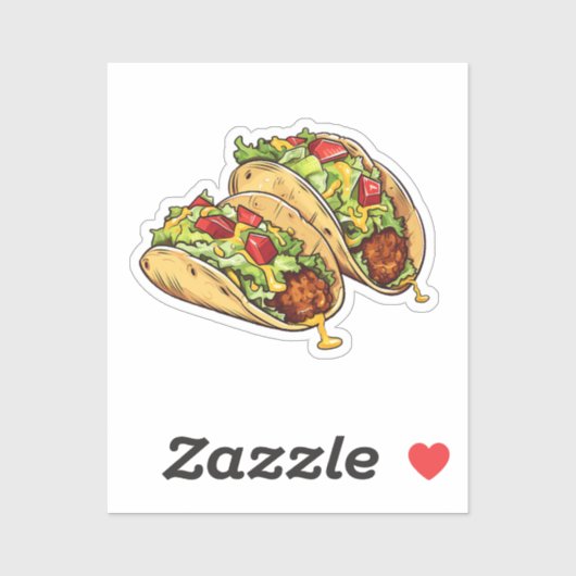 Cartoon tacos sticker (Vel)