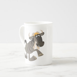 Cartoon Tap dansend Wildebeest Bone China Mok
