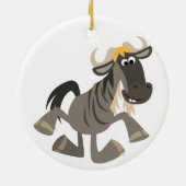 Cartoon Tap Dansend Wildebeest Ornament (Achterkant)