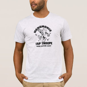 Cartoon Tap Troupe Alles Zwart Lettertype T-shirt