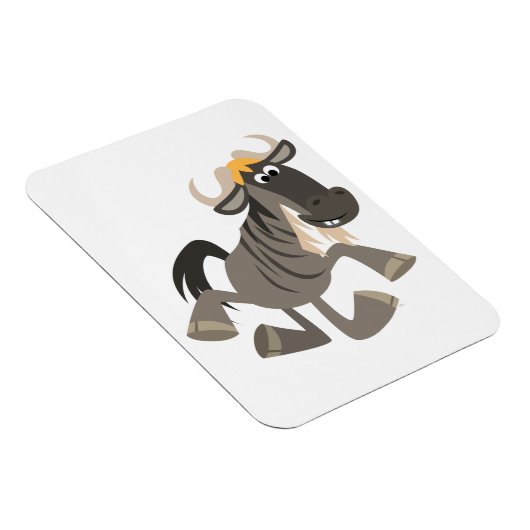 Cartoon Tapdanserende Wildebeest Flexibele Magneet (Rechterzijde)