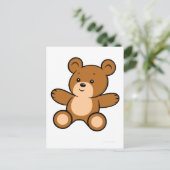 Cartoon Teddy Bear Briefkaart (Staand voorkant)