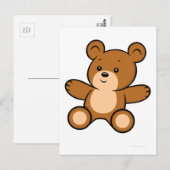 Cartoon Teddy Bear Briefkaart (Voorkant / Achterkant)
