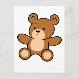 Cartoon Teddy Bear Briefkaart