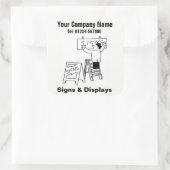 Cartoon Tekens en beeldschermen Vierkante Sticker (Tas)