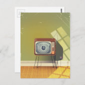  cartoon televisie briefkaart (Voorkant / Achterkant)