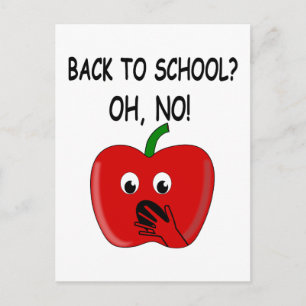 Cartoon Terug naar school Appel Briefkaart