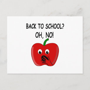 Cartoon Terug naar school Apple Briefkaart