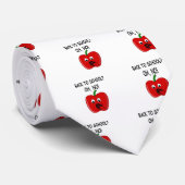 Cartoon Terug naar school Apple Stropdas (Opgerold)