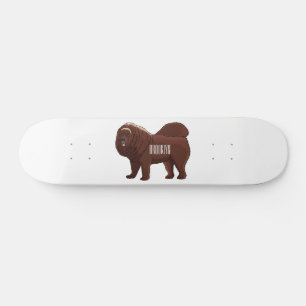 Cartoon Tibetan Mastiff Skateboard