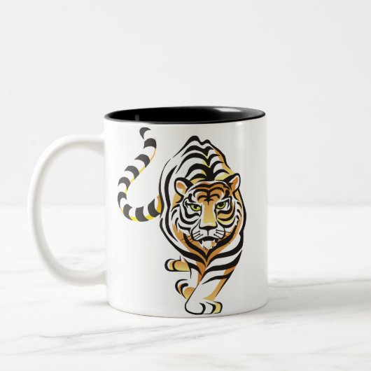 Cartoon Tiger Coffee Mok (Links)
