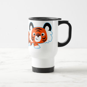 Cartoon Tiger over de Mok van de wandelaar