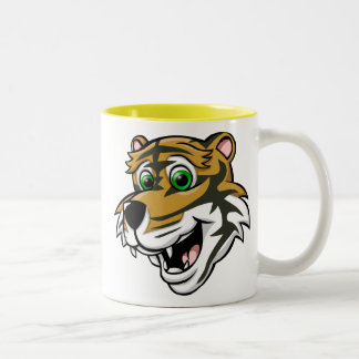 Cartoon Tiger Tweekleurige Koffiemok