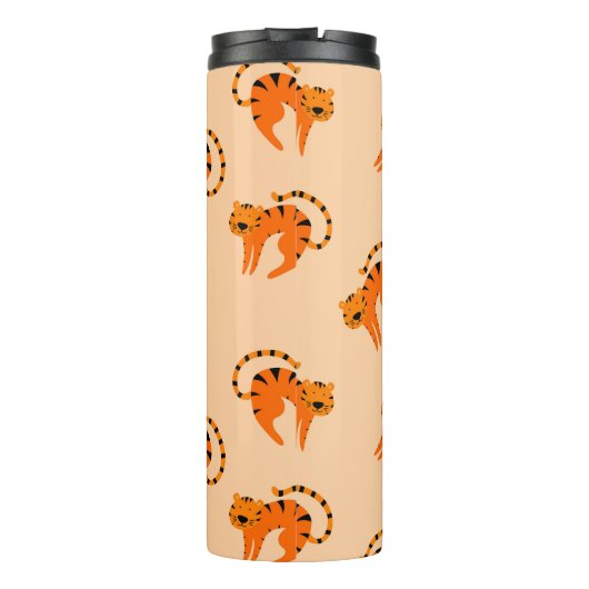 Cartoon Tigers: print voor kinderen Thermosbeker (Achterkant)