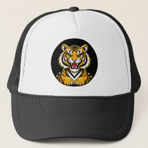 Cartoon Tijger Illustratie Trucker Pet