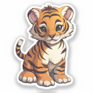 Cartoon tijger sticker