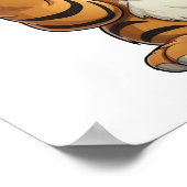 Cartoon tijgerillustratie poster (Hoek)