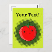 Cartoon tomatentrekkend Briefkaart (Voorkant / Achterkant)