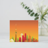 Cartoon Toronto Briefkaart (Staand voorkant)