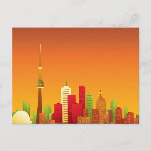 Cartoon Toronto Briefkaart (Voorkant)