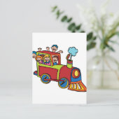 Cartoon treinritsen briefkaart (Staand voorkant)