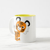 Cartoon très curieux Tiger Mug (Devant gauche)