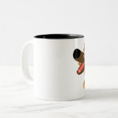 Cartoon très heureux allemand berger Mug (Devant gauche)