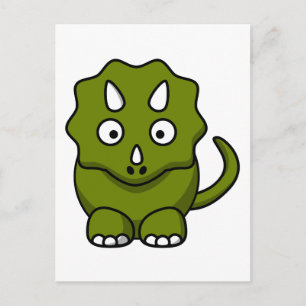 Cartoon triceratops briefkaart