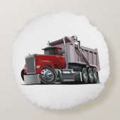 Cartoon truck rond kussen (Achterkant)